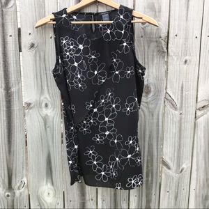 Ann Taylor Floral Sleeveless Blouse